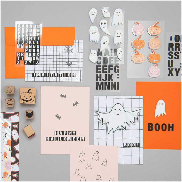 eckige Buchstaben Sticker ABC - schwarz