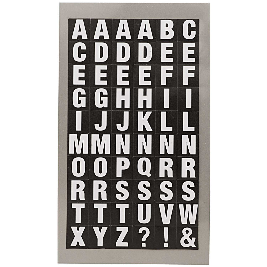 eckige Buchstaben Sticker ABC - schwarz