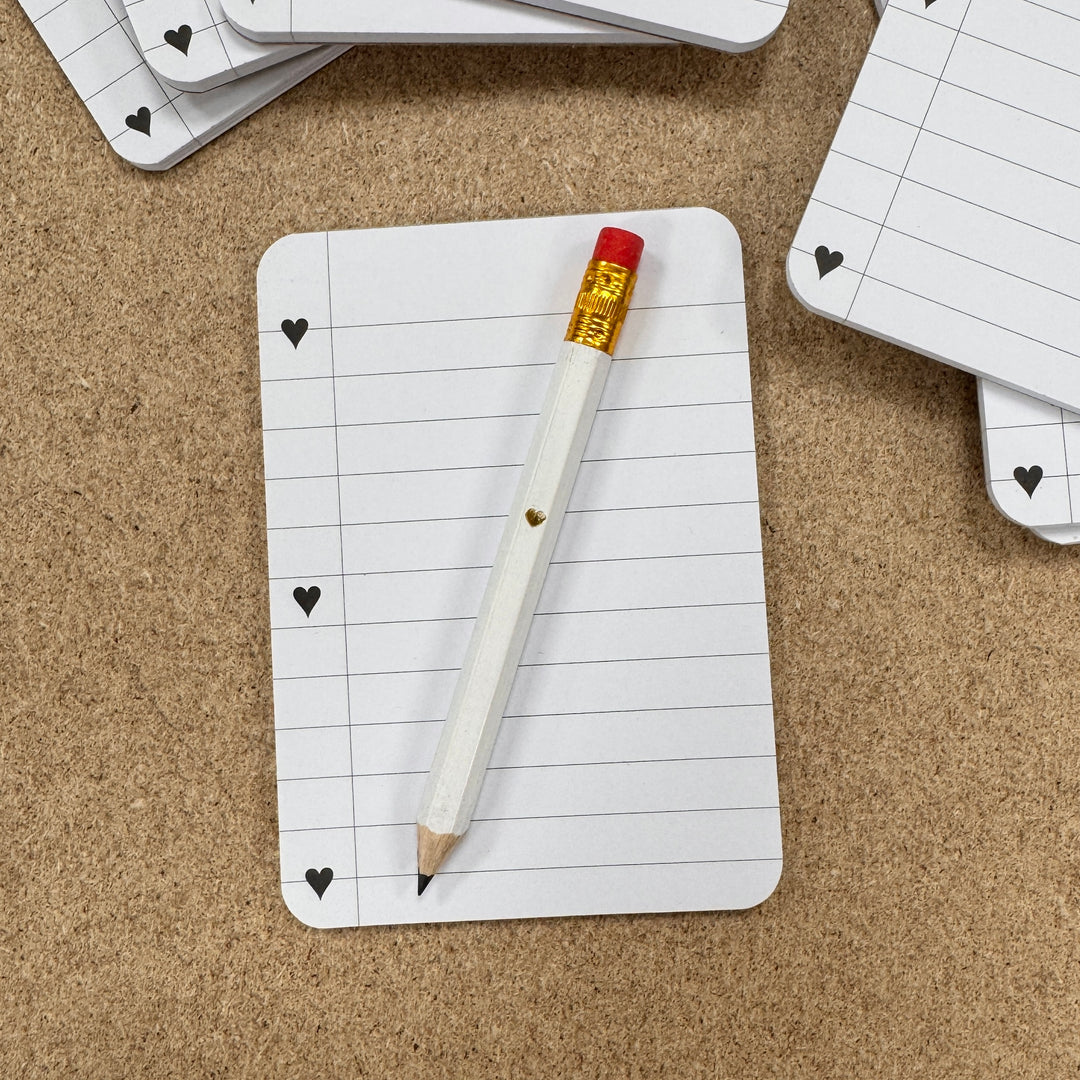 Kleiner Schreibblock mit Bleistift - Gratis ab 50€