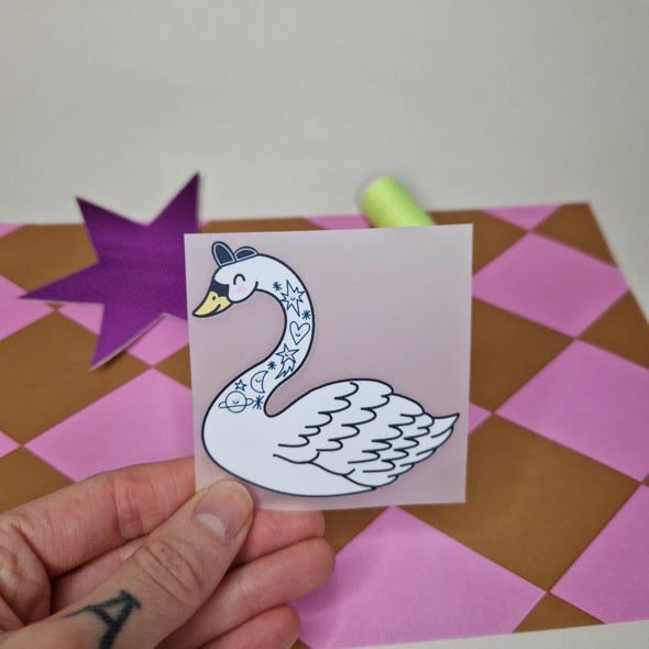 Bügelbild Schwan