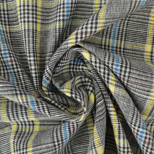 0,5 m Tartan Gelb Blau Meterware