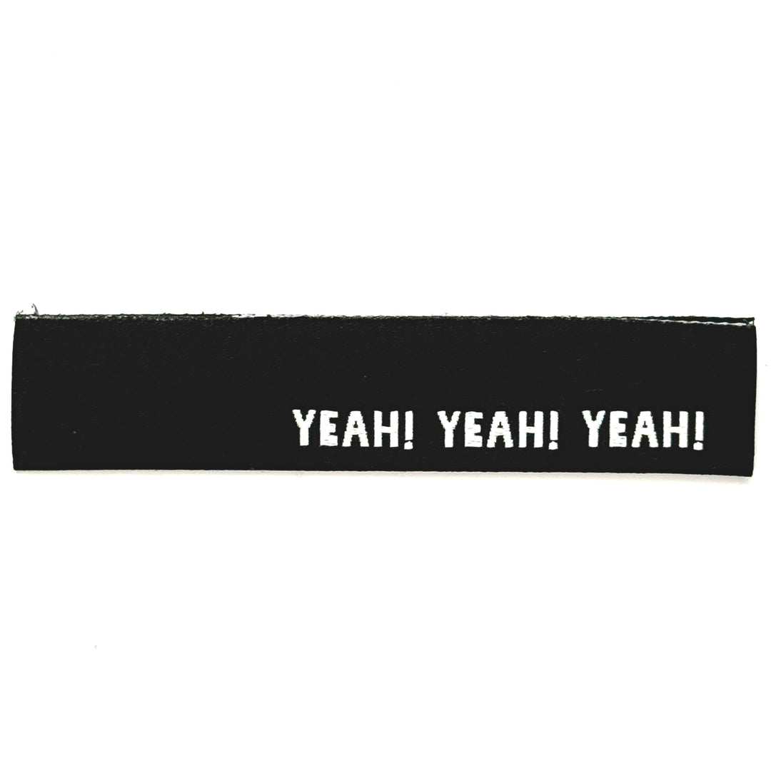 Weblabel "yeah yeah yeah"- Schwarz - 3 Stück