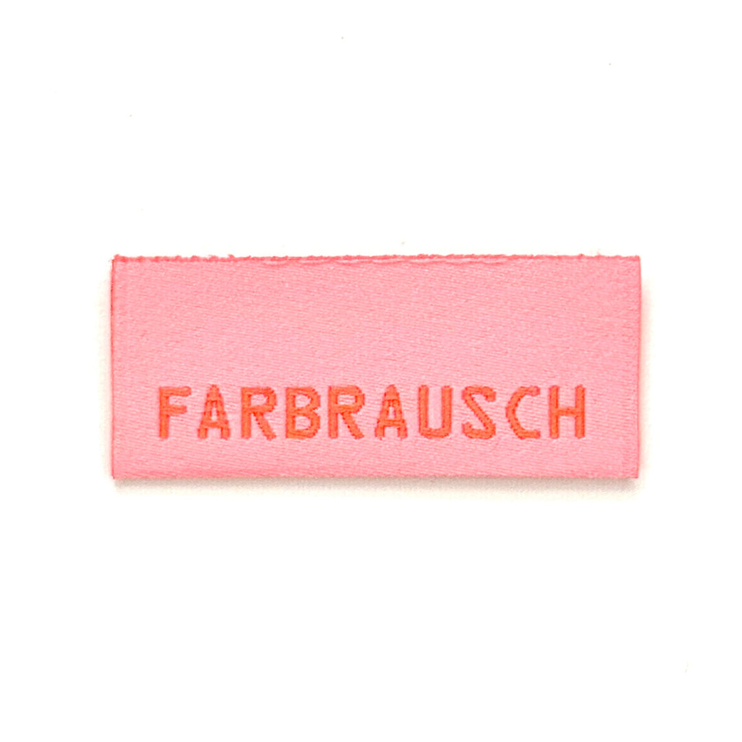 Weblabel "Farbrausch"- Rosa Neonorange - 3 Stück
