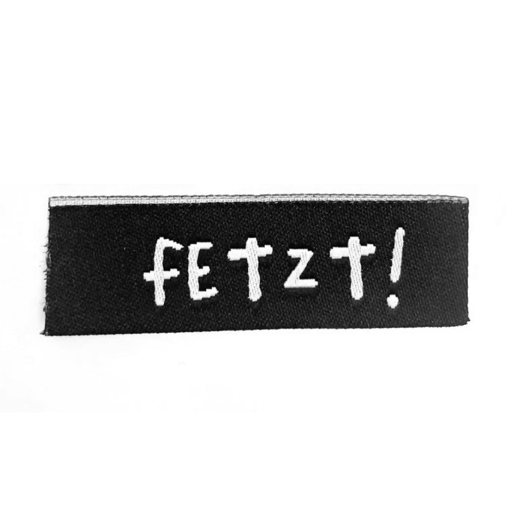Weblabel Fetzt! länglich- Schwarz - 3 Stück