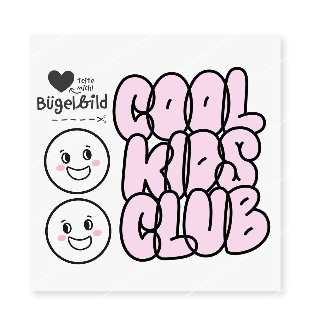 Bügelbild "CoolKidsClub" Rosa