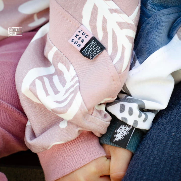 Weblabel WUNDERBAR - Schwarz - 4 Stück