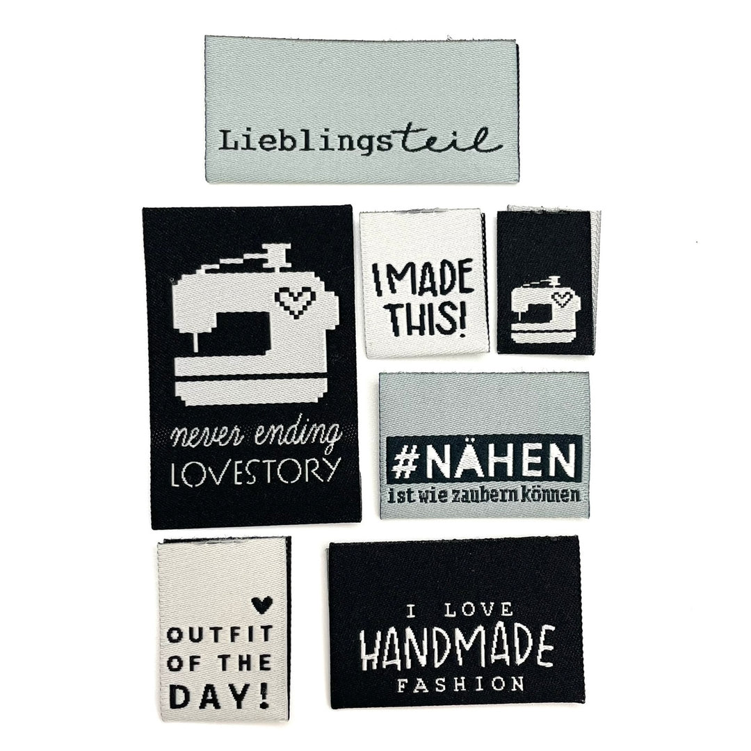 Weblabel Set - 7 Stück - Handmade