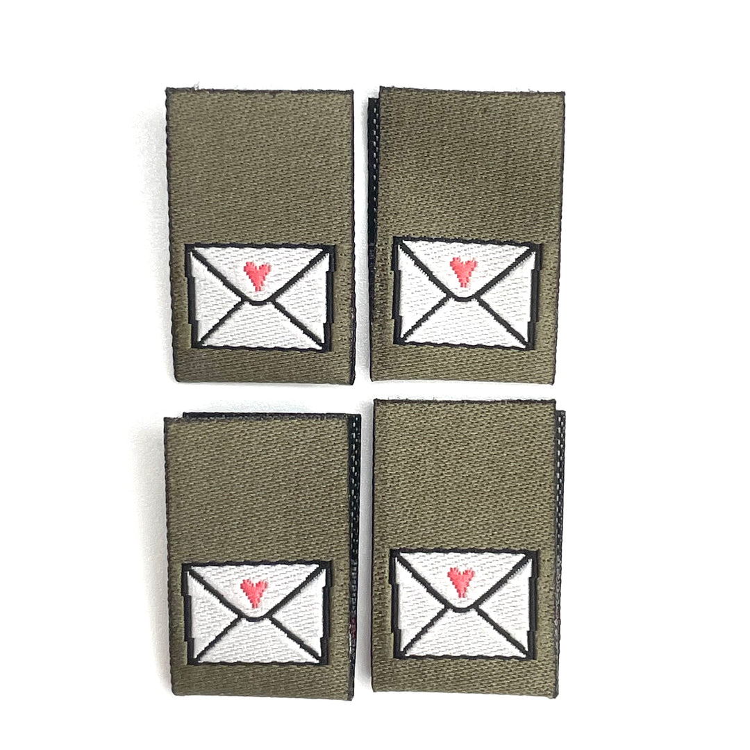 4 Weblabel „Liebesbrief“ - Olive