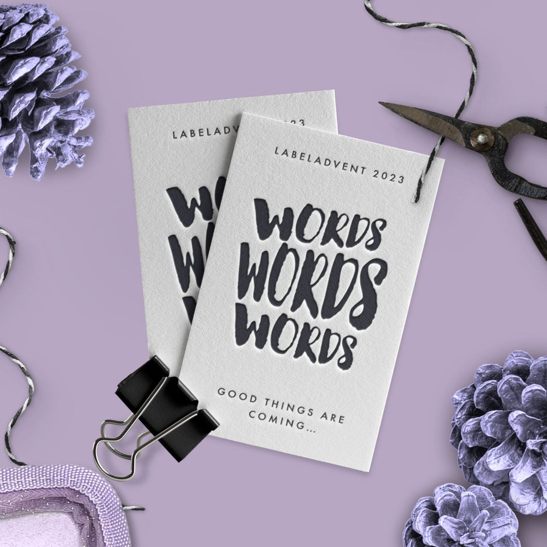*VORBESTELLUNG* Label-Adventskalender 2023 "Words Words Words"