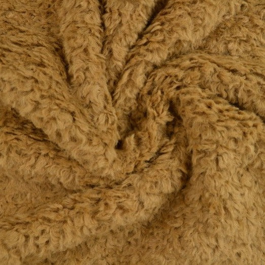 0,5 m Teddy Curly - Senf