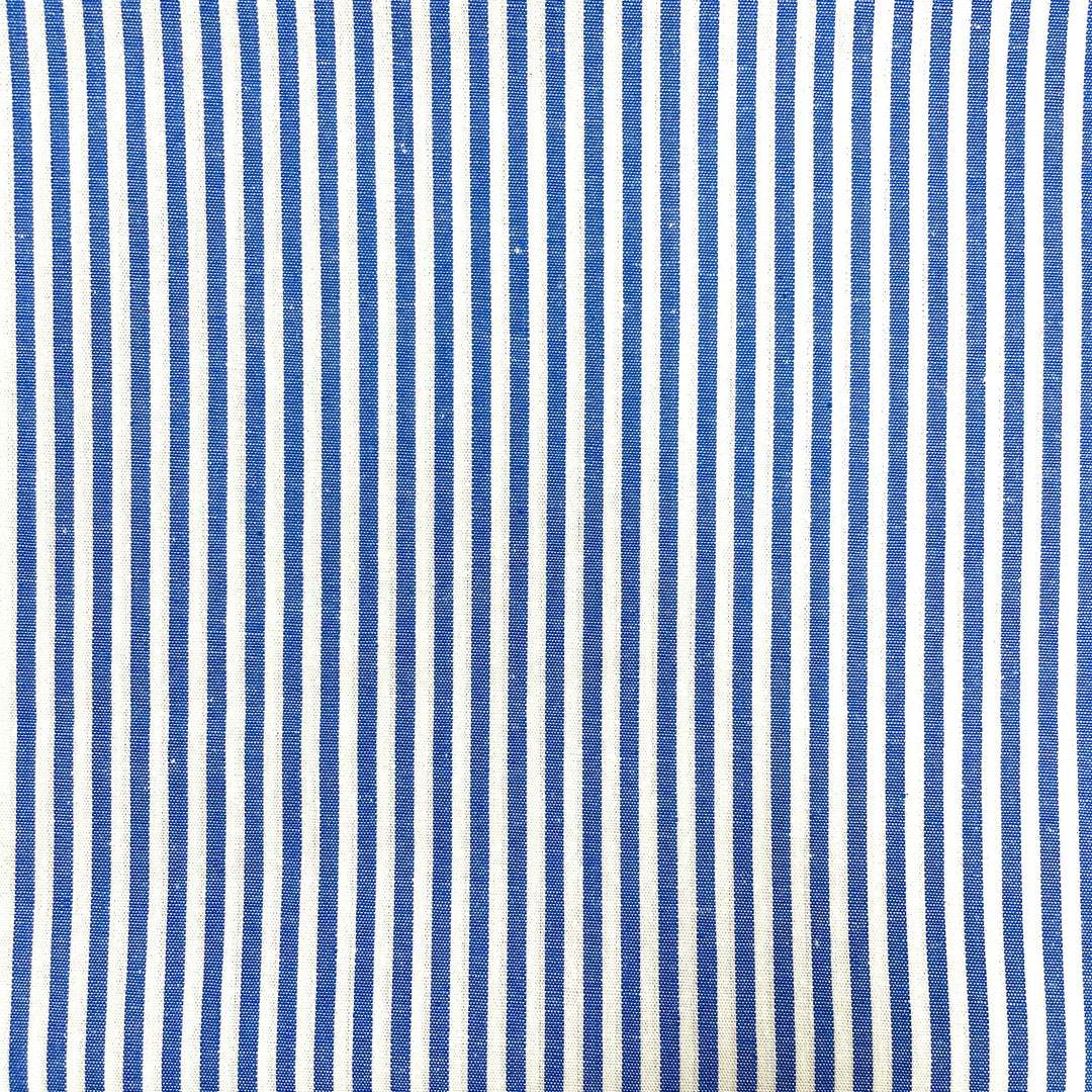 0,5 m Baumwollwebware Gingham Streifen Blau Meterware