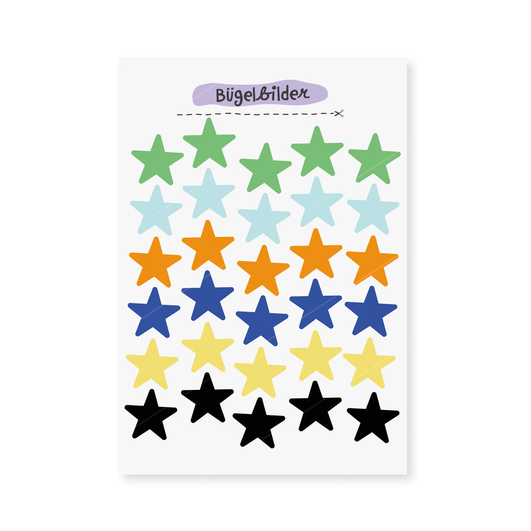 Bügelbild DIY MIX - KIDS EDITION #Sterne Blau Grün