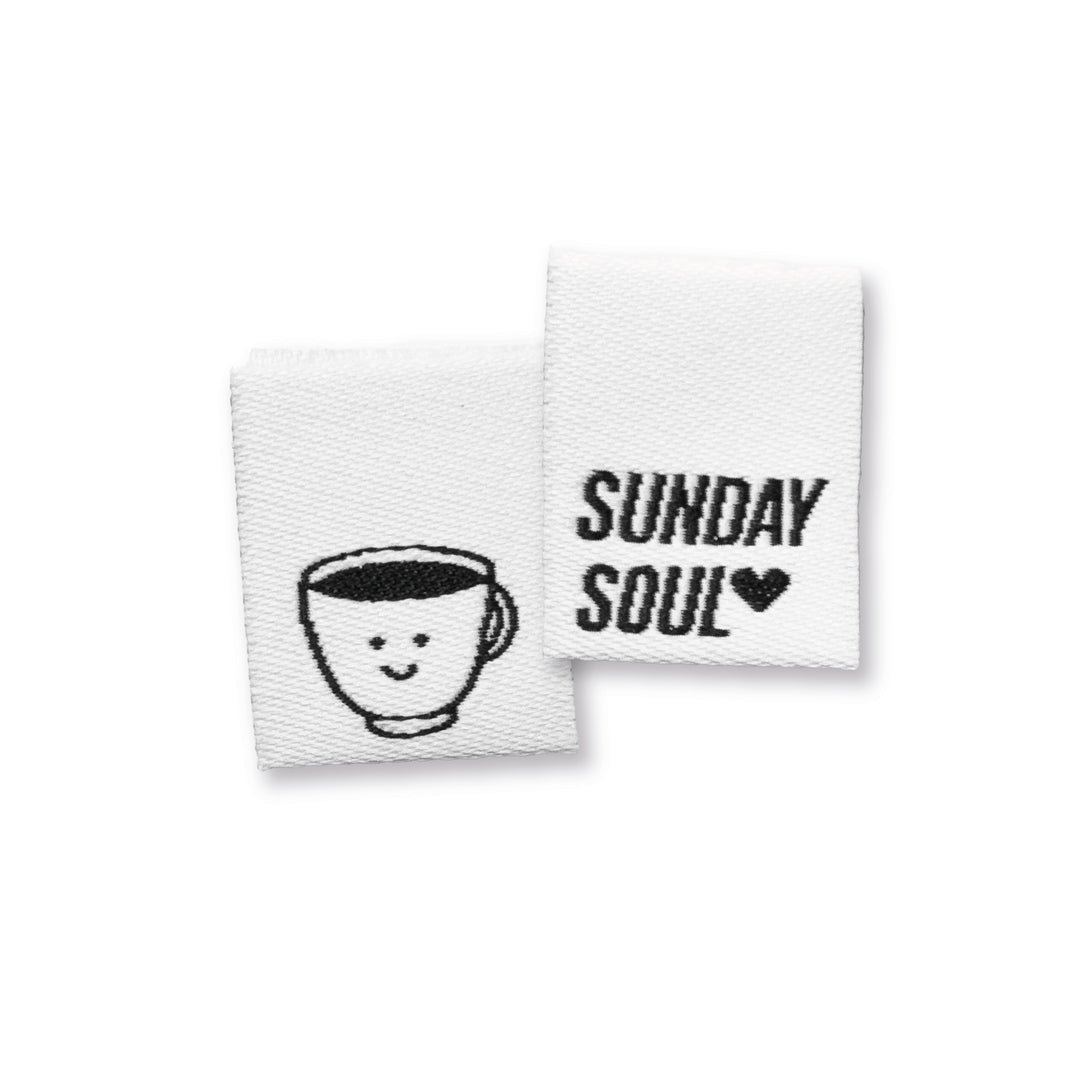 Weblabel "Sunday Soul"- Weiß - 3 Stück