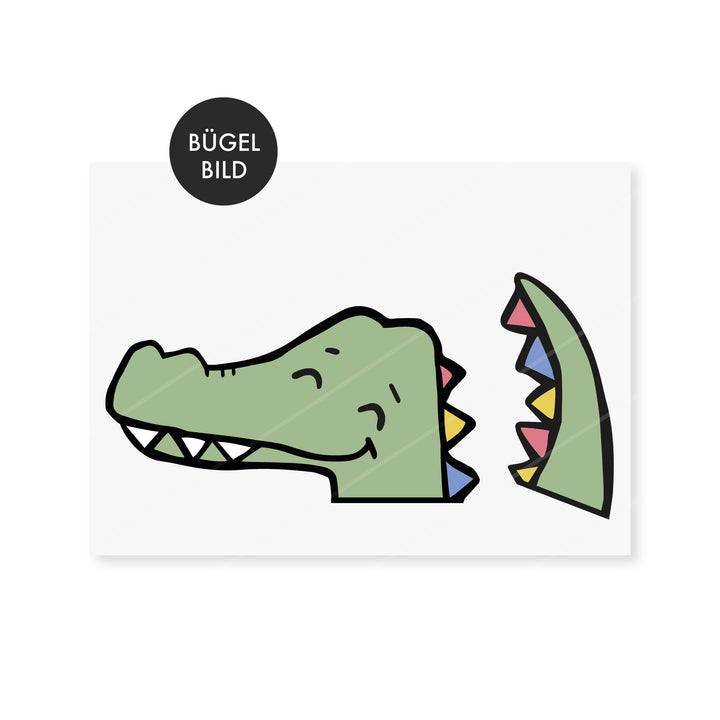 Bügelbild "Taschengucker" Krokodil