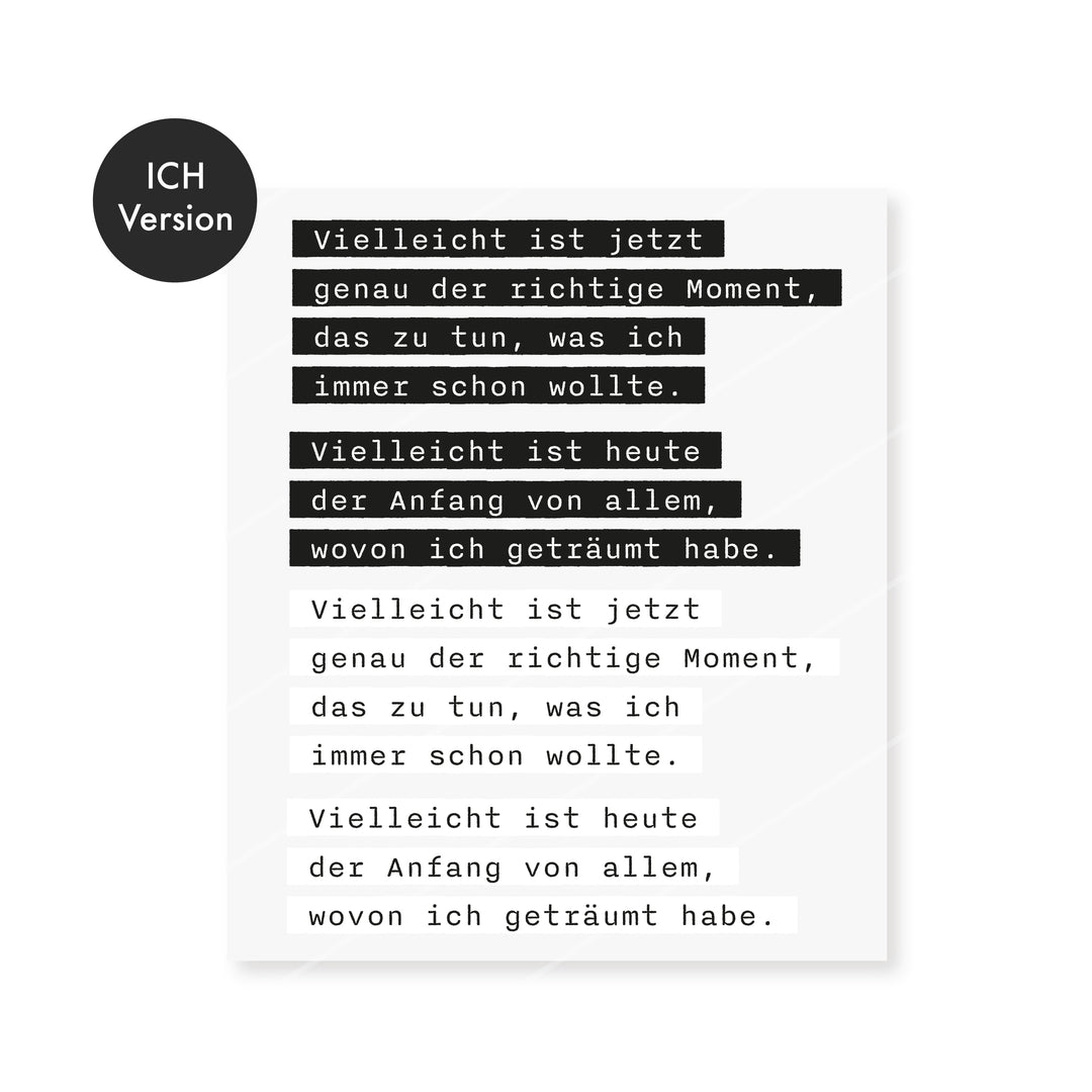 Bügelbild DIY MIX #Vielleicht ICH-Version