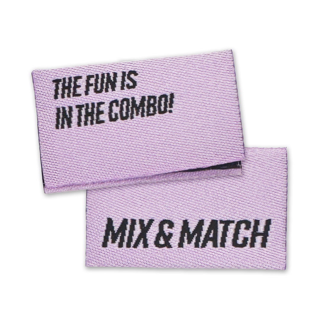 Weblabel "Mix&Match" - Flieder - 3 Stück