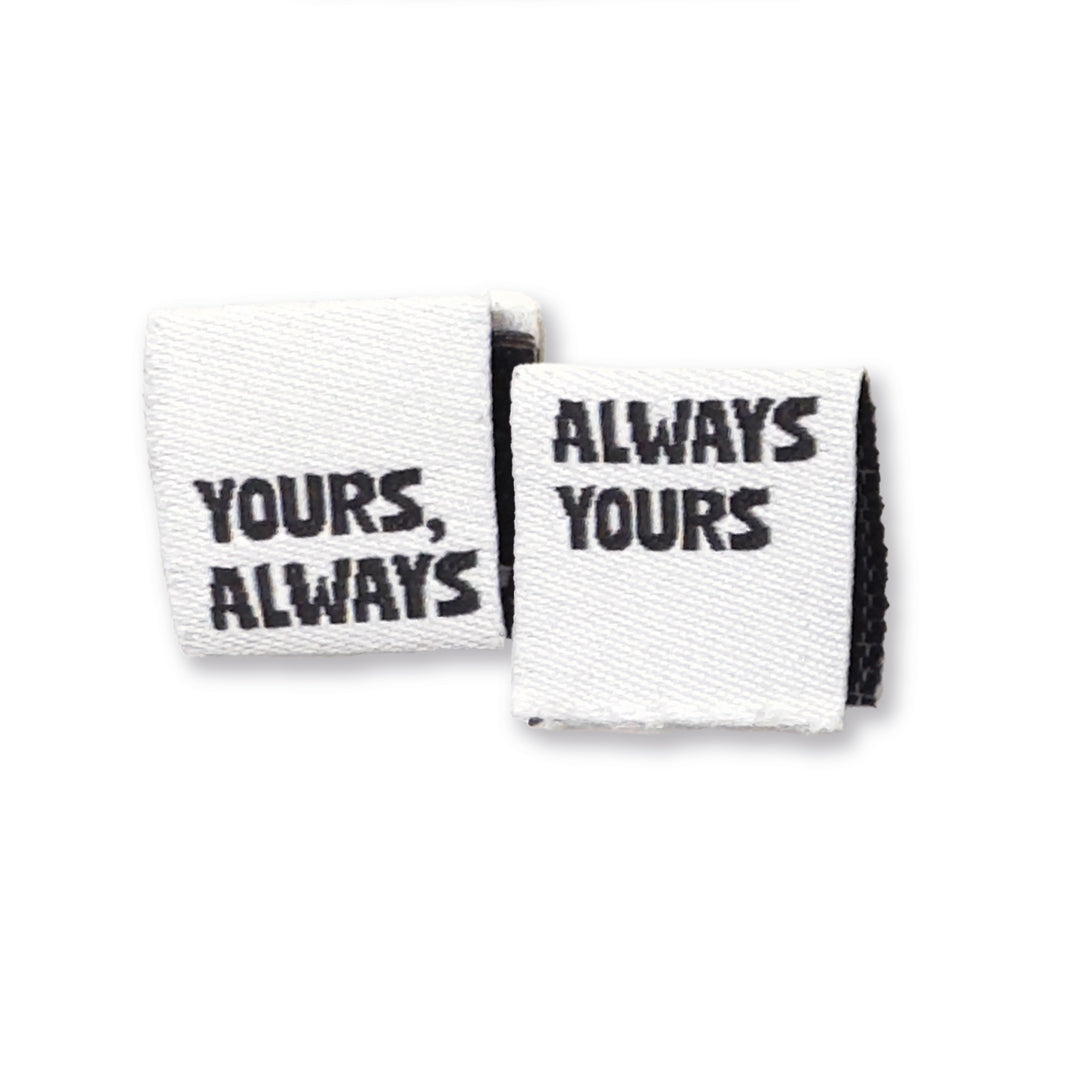 Weblabel "Yours, always"- Weiß - 3 Stück