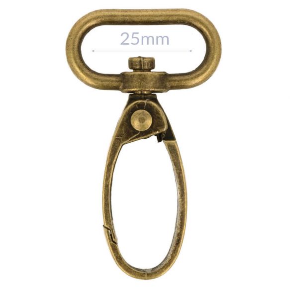 1 Metallkarabiner - Bronze (für 25mm Bänder)