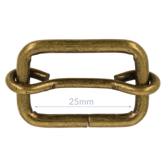 Schieber Metall Bronze (für 25mm Bänder)