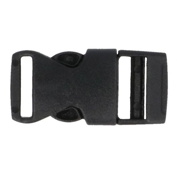 1 Steckschnalle Kunststoff 15 mm- Schwarz
