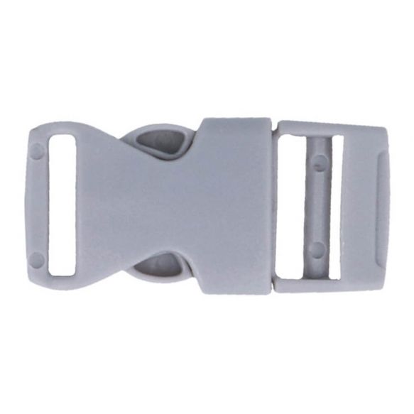 1 Steckschnalle Kunststoff 15 mm- Grau