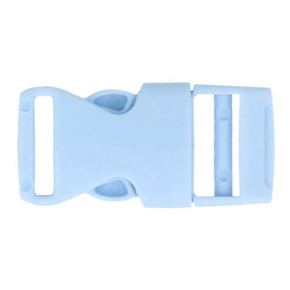 1 Steckschnalle Kunststoff 15 mm- Hellblau