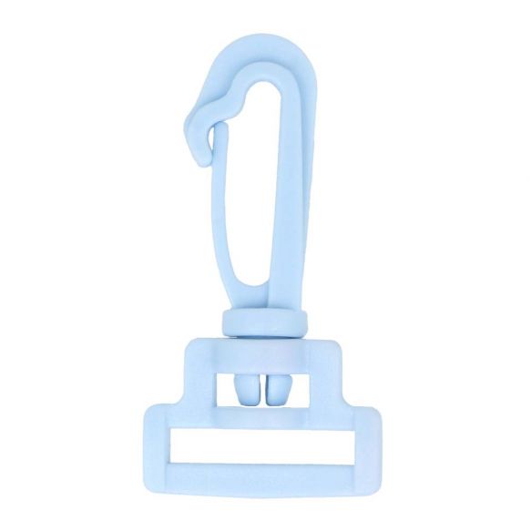 Karabiner Nylon 4,5 cm (für 15mm Bänder) - Hellblau