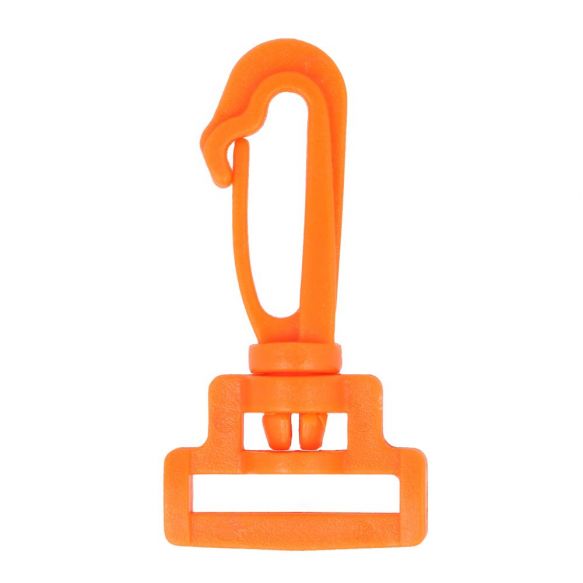 Karabiner Nylon 4,5 cm (für 15mm Bänder) - Orange