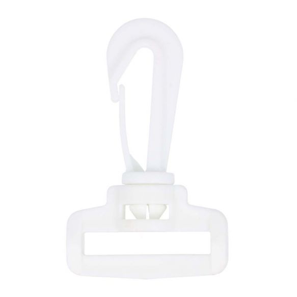 Karabiner Nylon 6,2 cm (für 30 mm Bänder) - Weiß