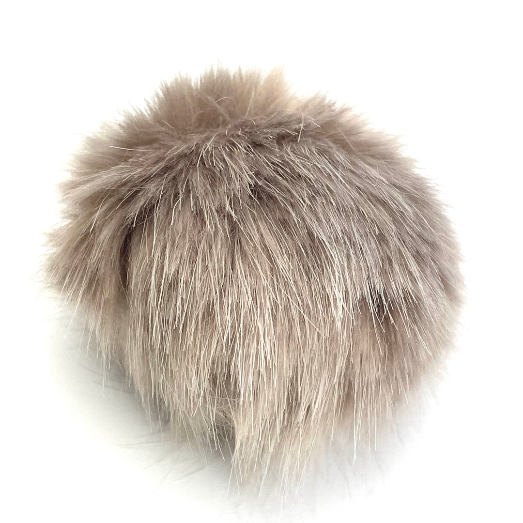 Kunstfellbommel 8cm - Taupe