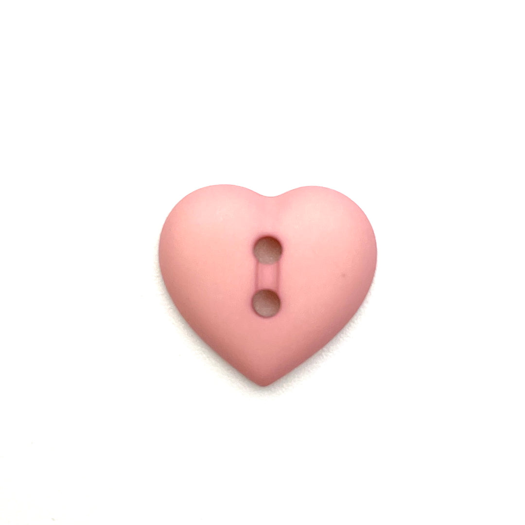 1 Herzchen Knopf 15mm - Rosa
