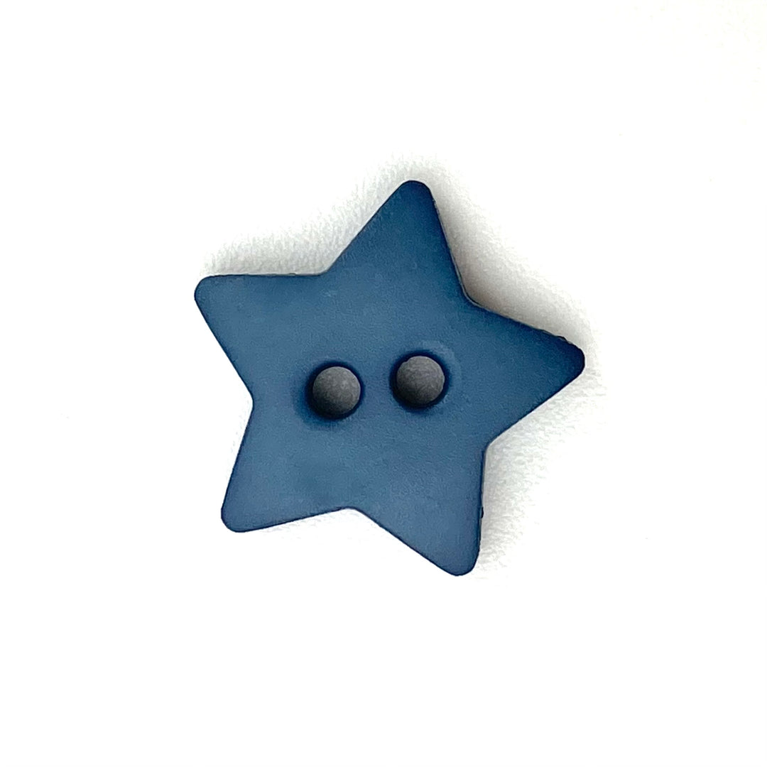 1 Sternchen Knopf - Taubenblau verschiedene Größen