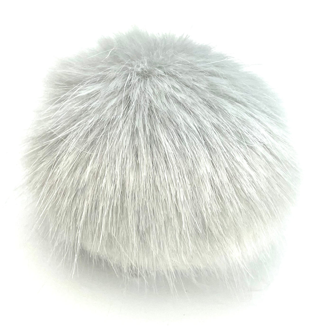 Kunstfellbommel 8cm - Grau