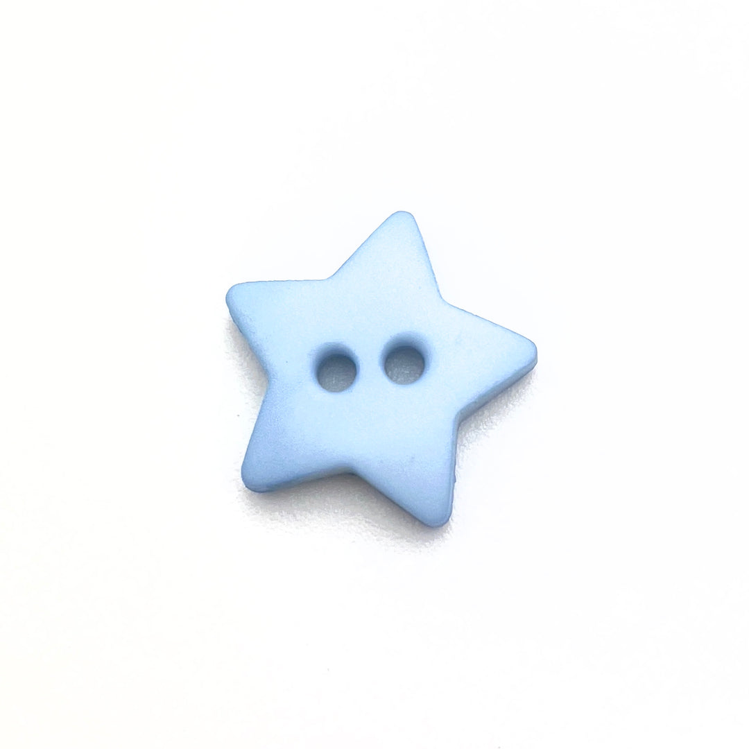 1 Sternchen Knopf 15mm - Hellblau