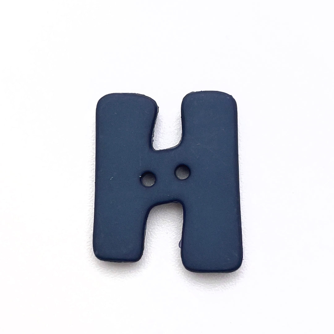 1 Buchstabenknopf 18mm - Dunkelblau