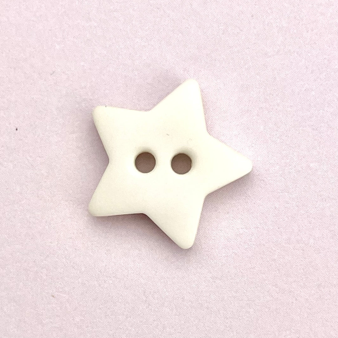1 Sternchen Knopf 15mm - Weiß