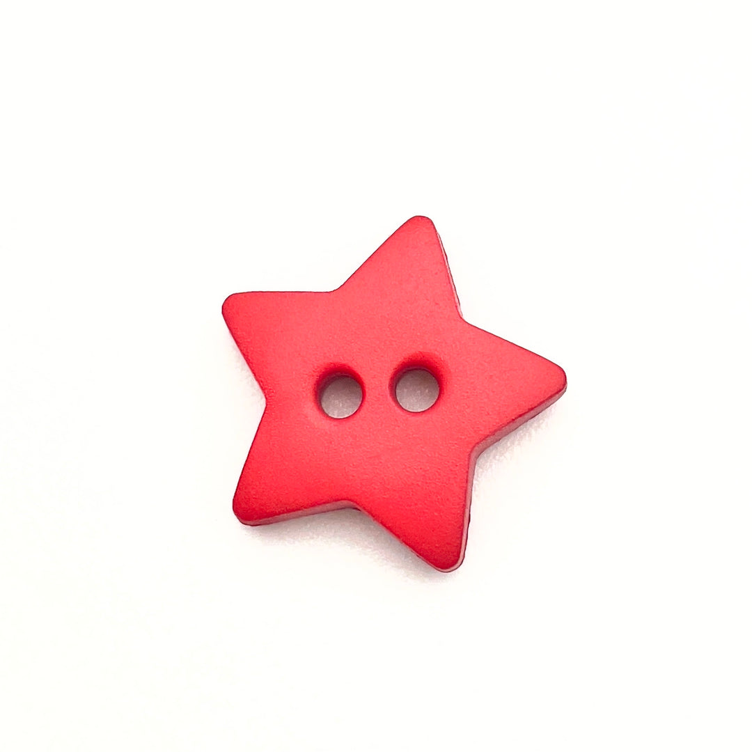 1 Sternchen Knopf 15mm - Rot
