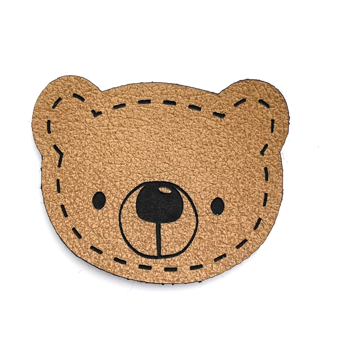 1 Kunstlederlabel "Bärli" - Braun