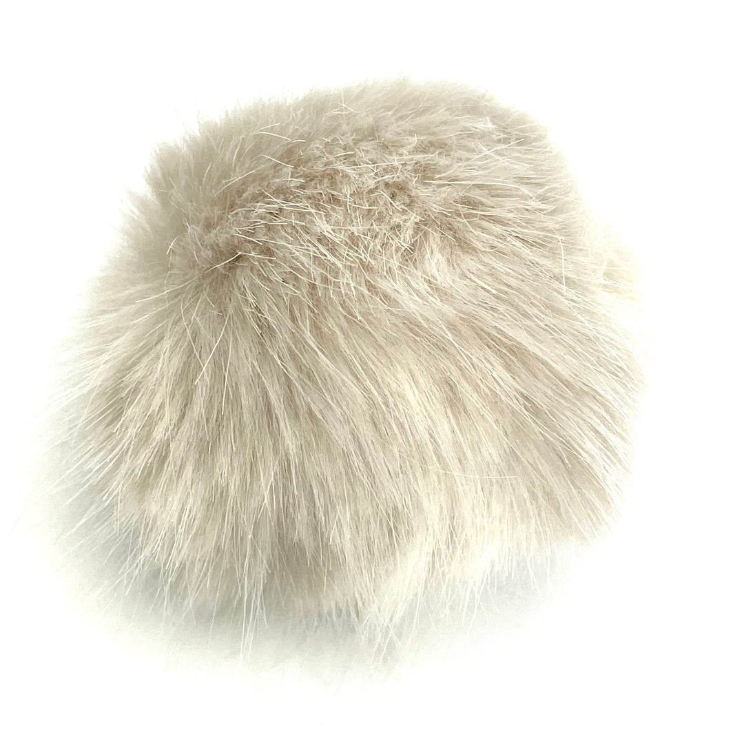 Kunstfellbommel 8cm - Creme