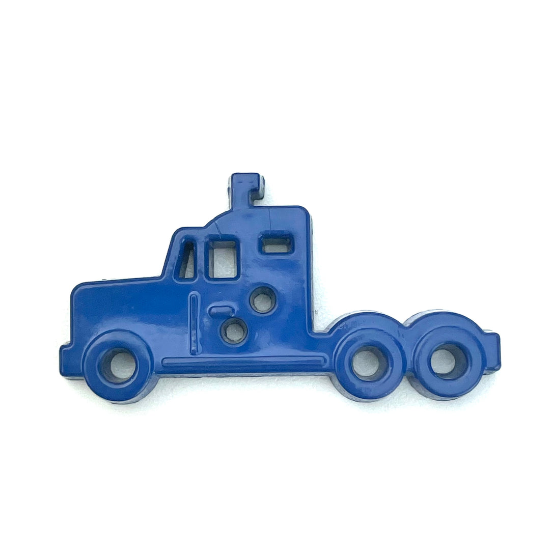 1 Knopf Schlepper - Blau
