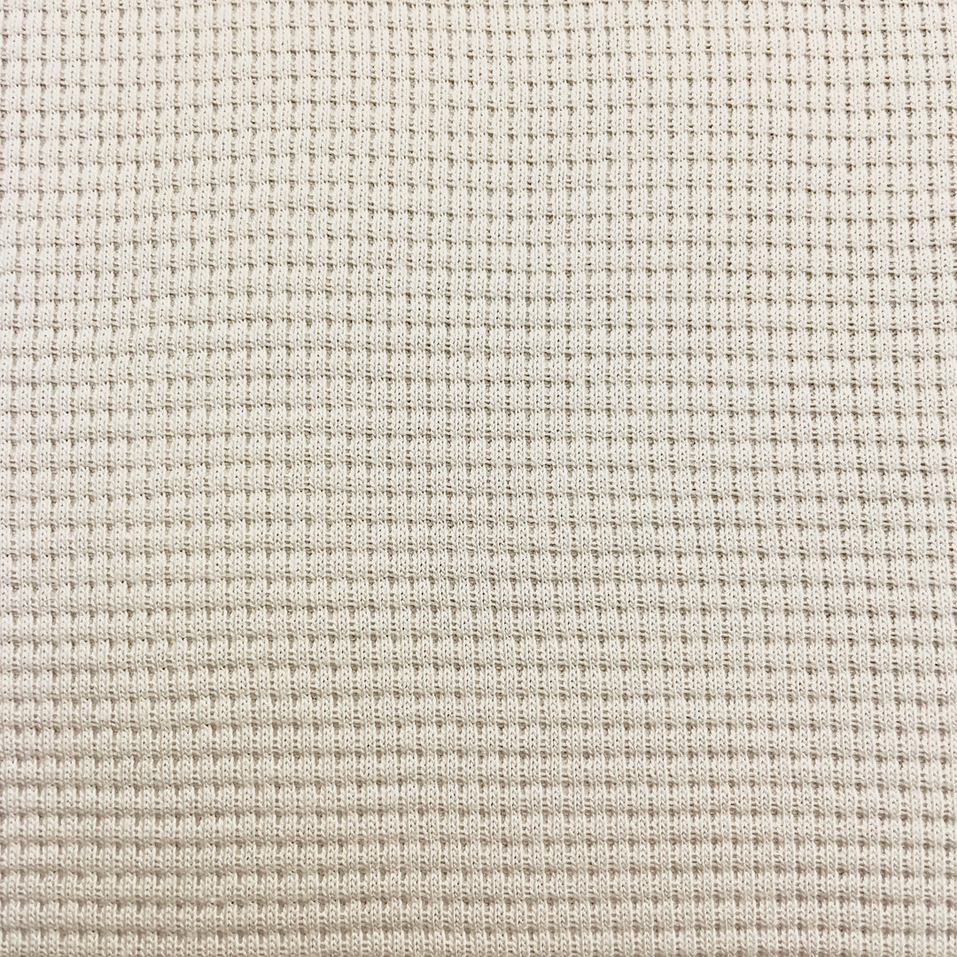 0,5 m Waffelstrick Jersey Ecru