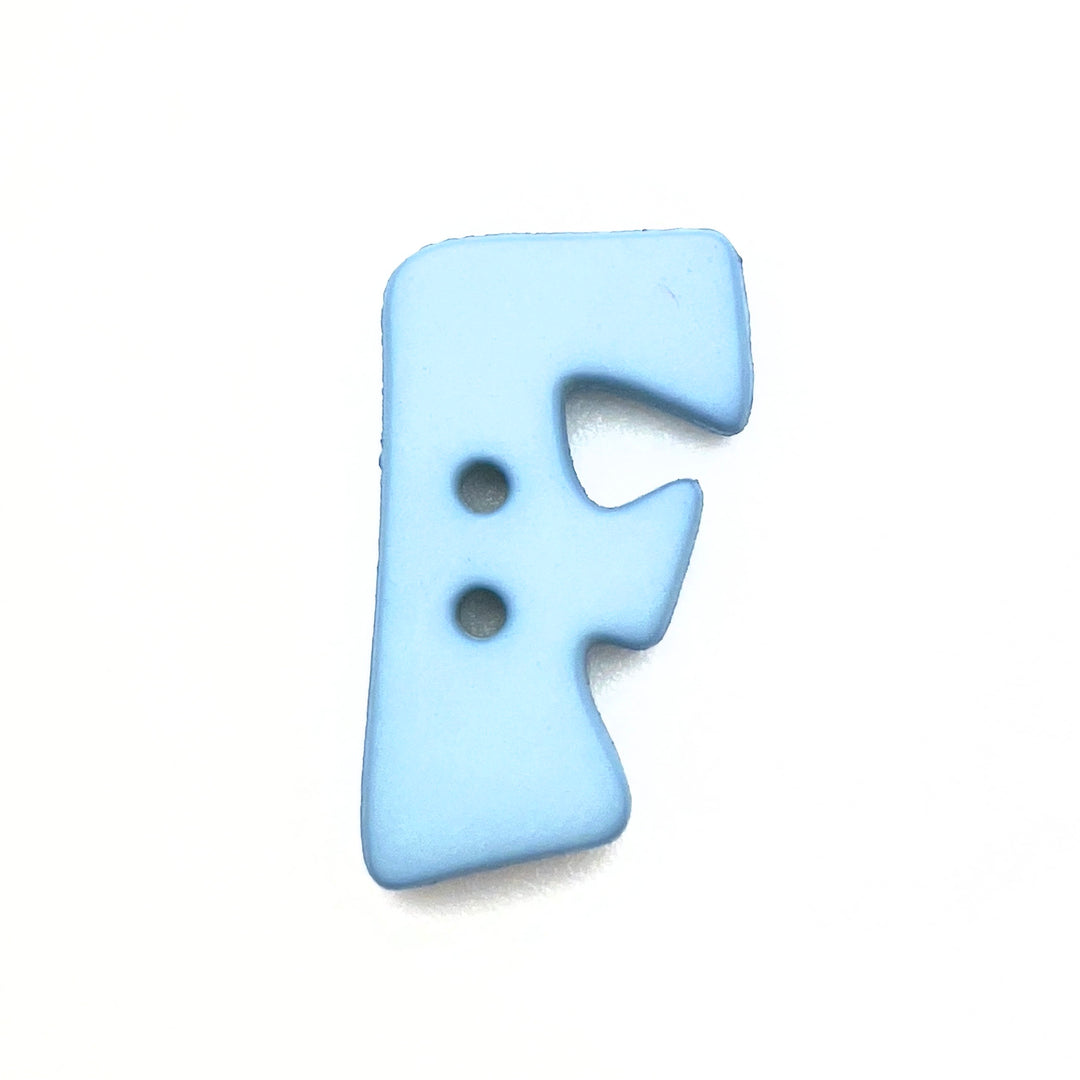 1 Buchstabenknopf 18mm - F Blau