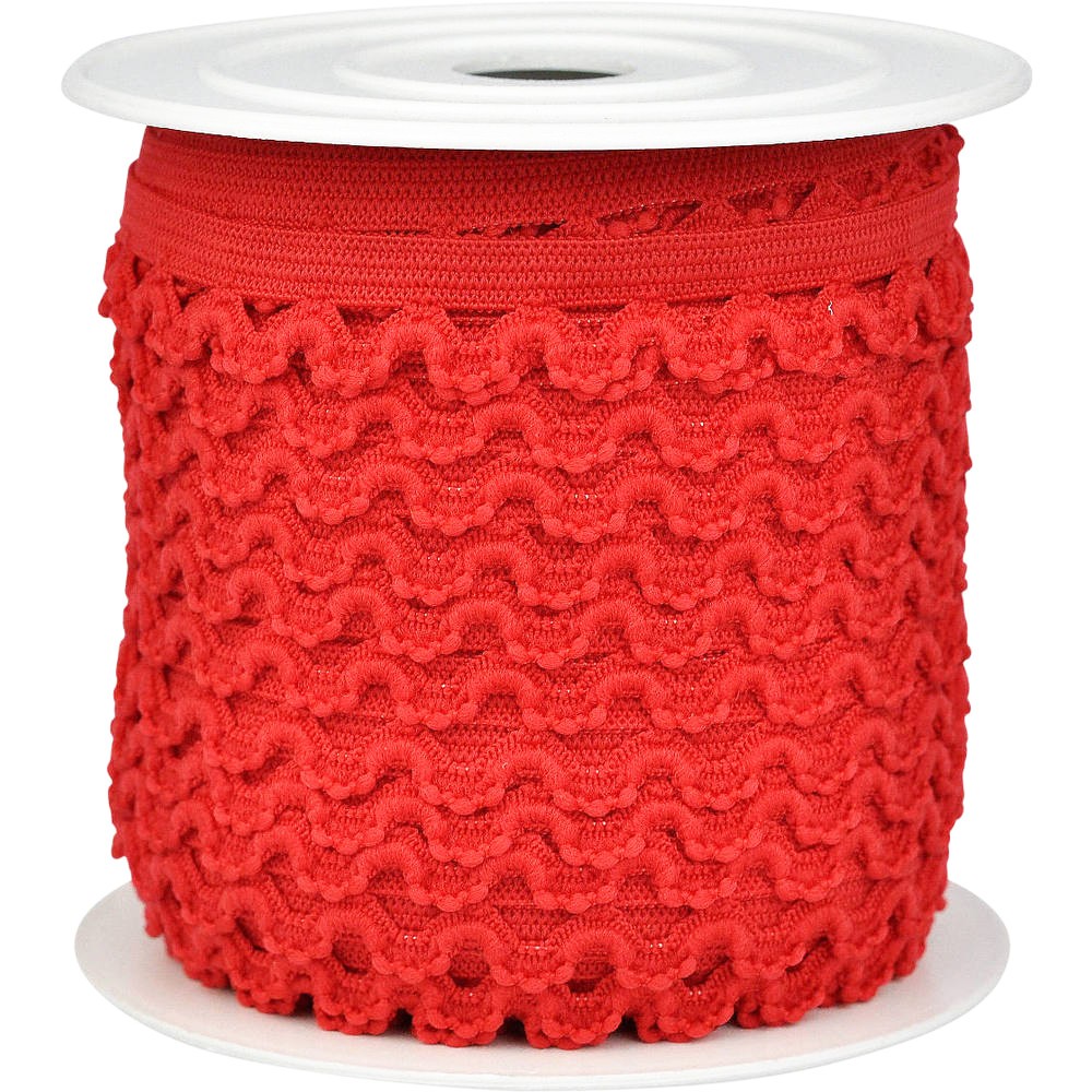 1m elastischer Ziergummi - Rot