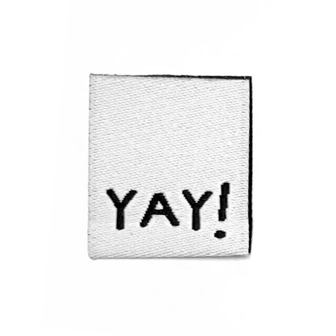 3 Weblabel „ YAY!“ - Weiß