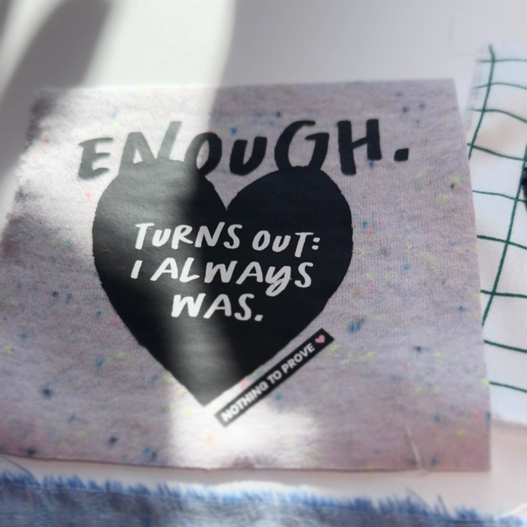 Bügelbild "ENOUGH."