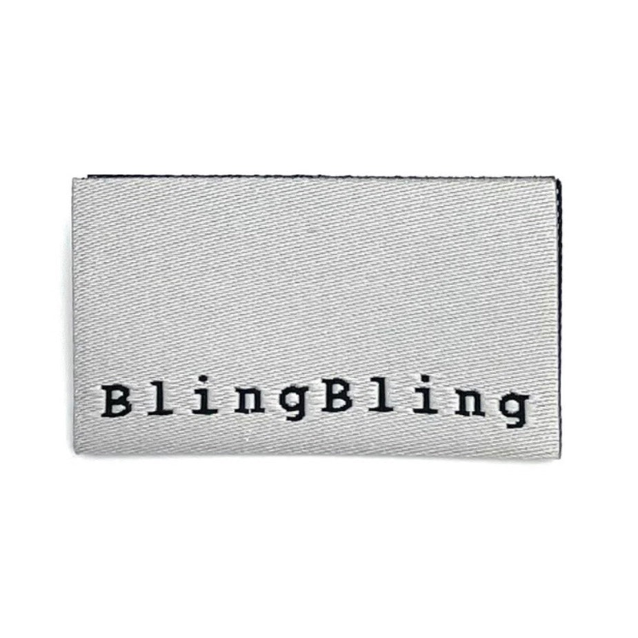 3 Weblabel „bling bling“ - Silbergrau