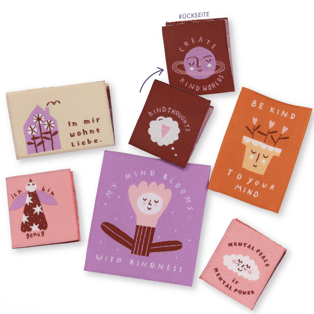 Be kind to your mind Collection | 6 Webetiketten | LaleLoup x Notietzblock