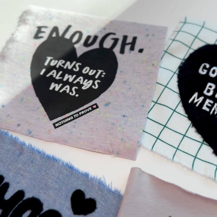 Bügelbild "ENOUGH."