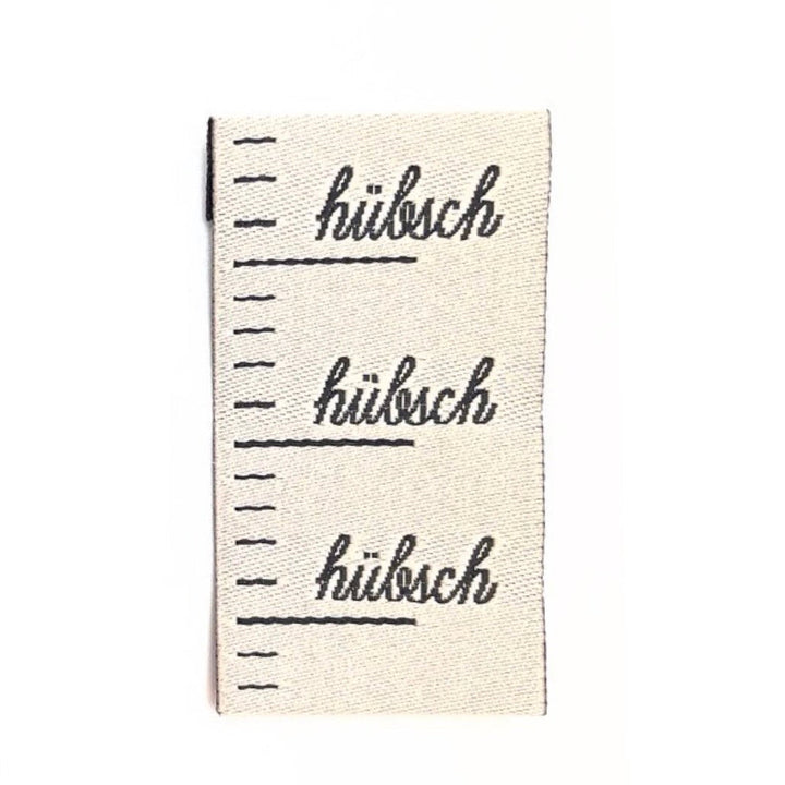 Webpatch zum Aufnähen  "hübsch" - Beige