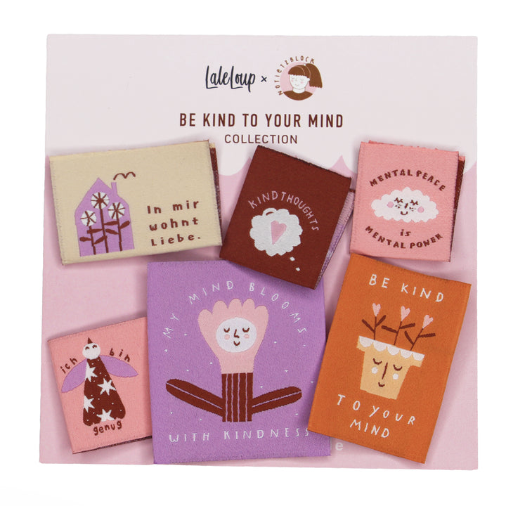 Be kind to your mind Collection | 6 Webetiketten | LaleLoup x Notietzblock